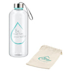 Xavax glazen drinkfles water power 1 l turquoise