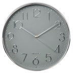 Hama wandklok elegance ø 30 cm geluidsarm zilver grijs