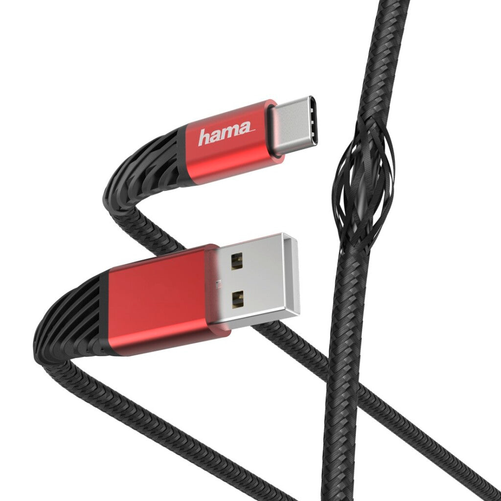 Hama - Hama oplaad-/gegevenskabel extreme usb-a - usb-c 15 m zwart/rood