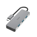 Hama usb-c-hub 4-poorts usb 3.2 gen2 10 gbit s alu