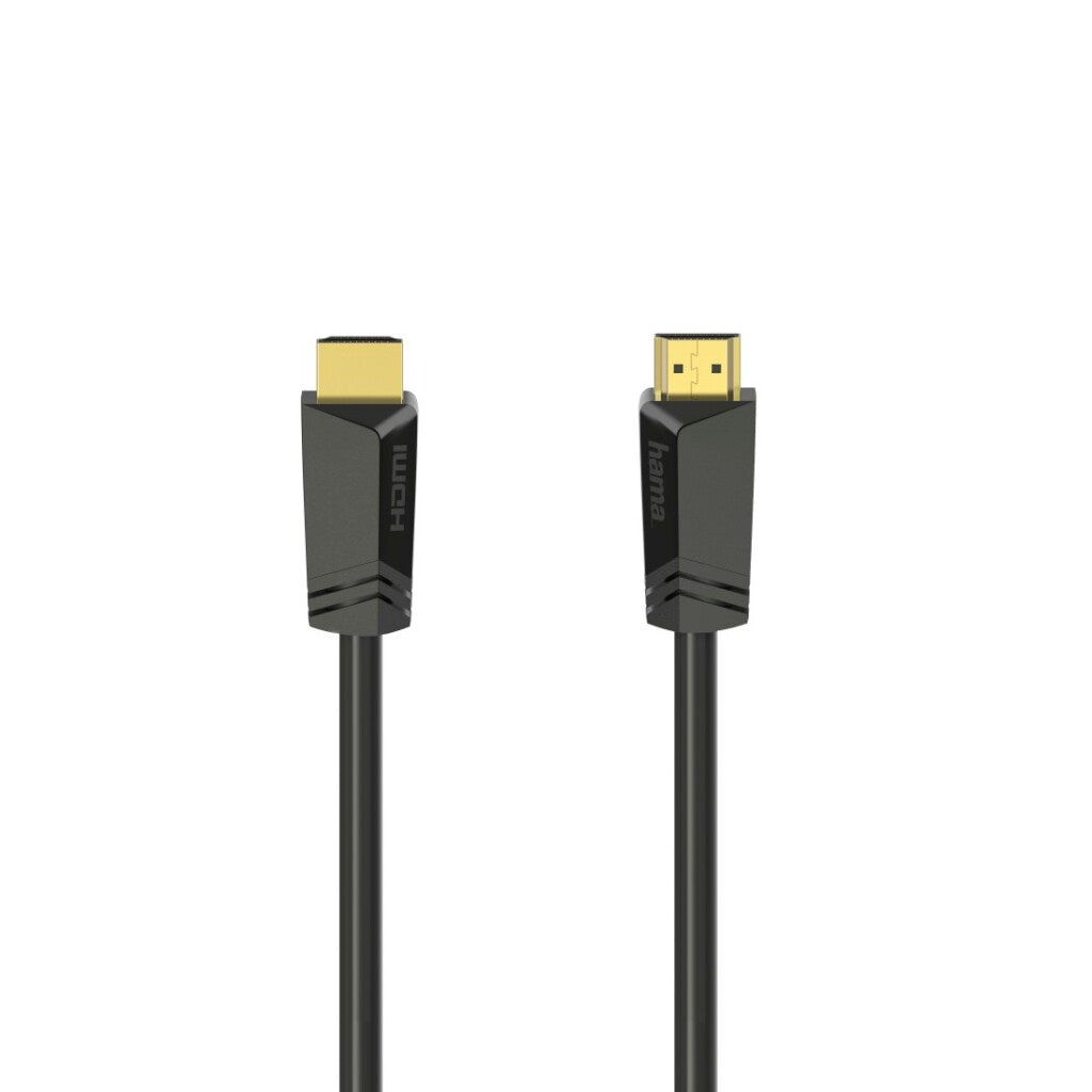 Hama high speed hdmi kabel verguld 4k met ethernet 7.5 m zwart