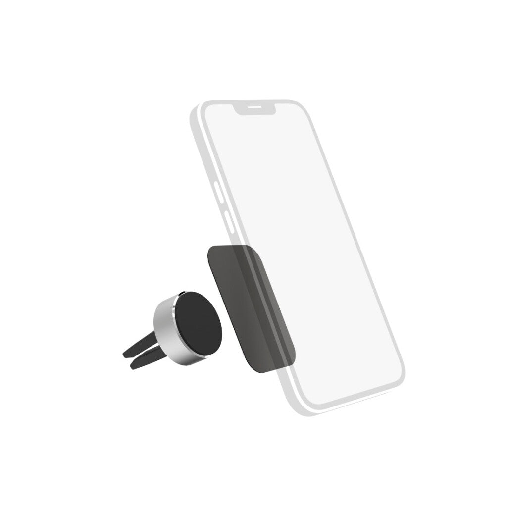 Hama gsm-houder voor de auto magnet alu voor vent. 360 graden draaib. uni.