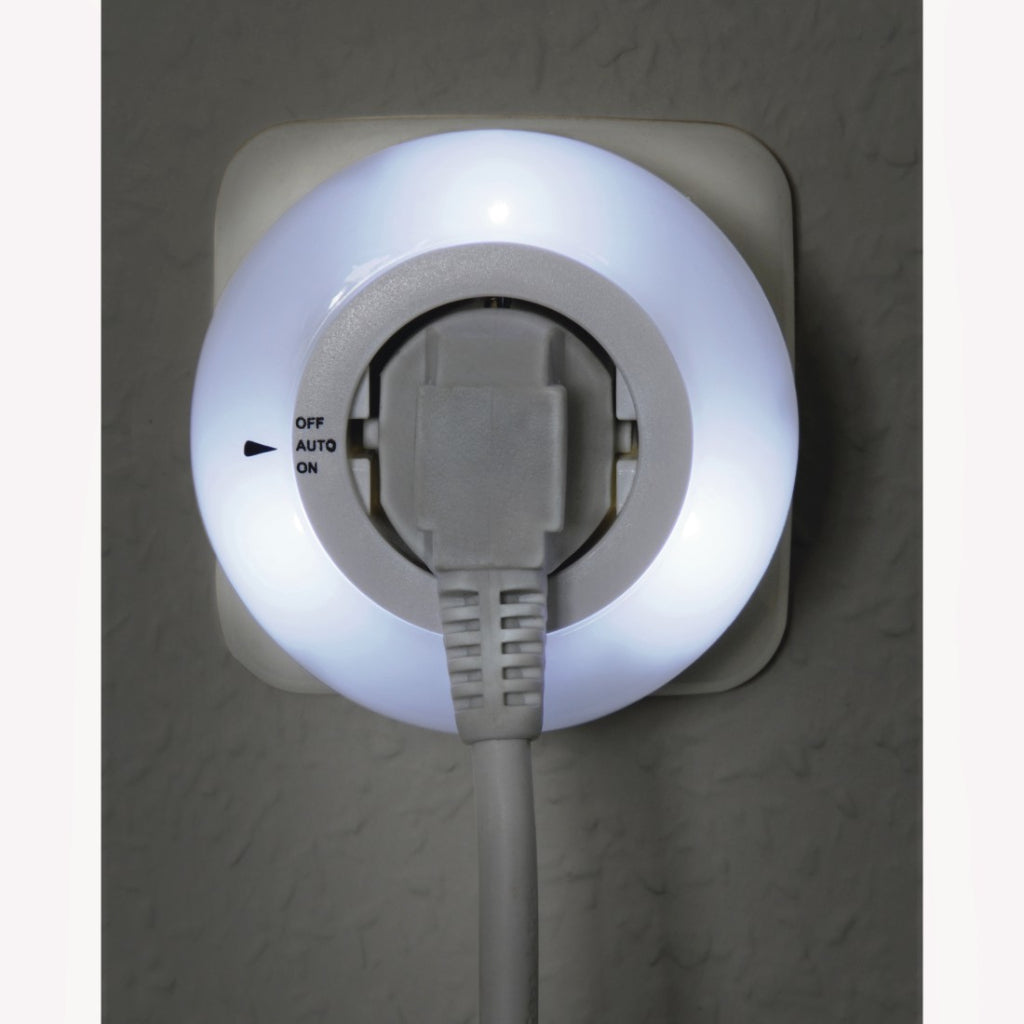 Hama - Hama led-nachtlampje circle m. geïntegr. stopcont. lichtsensor aanraakbev.