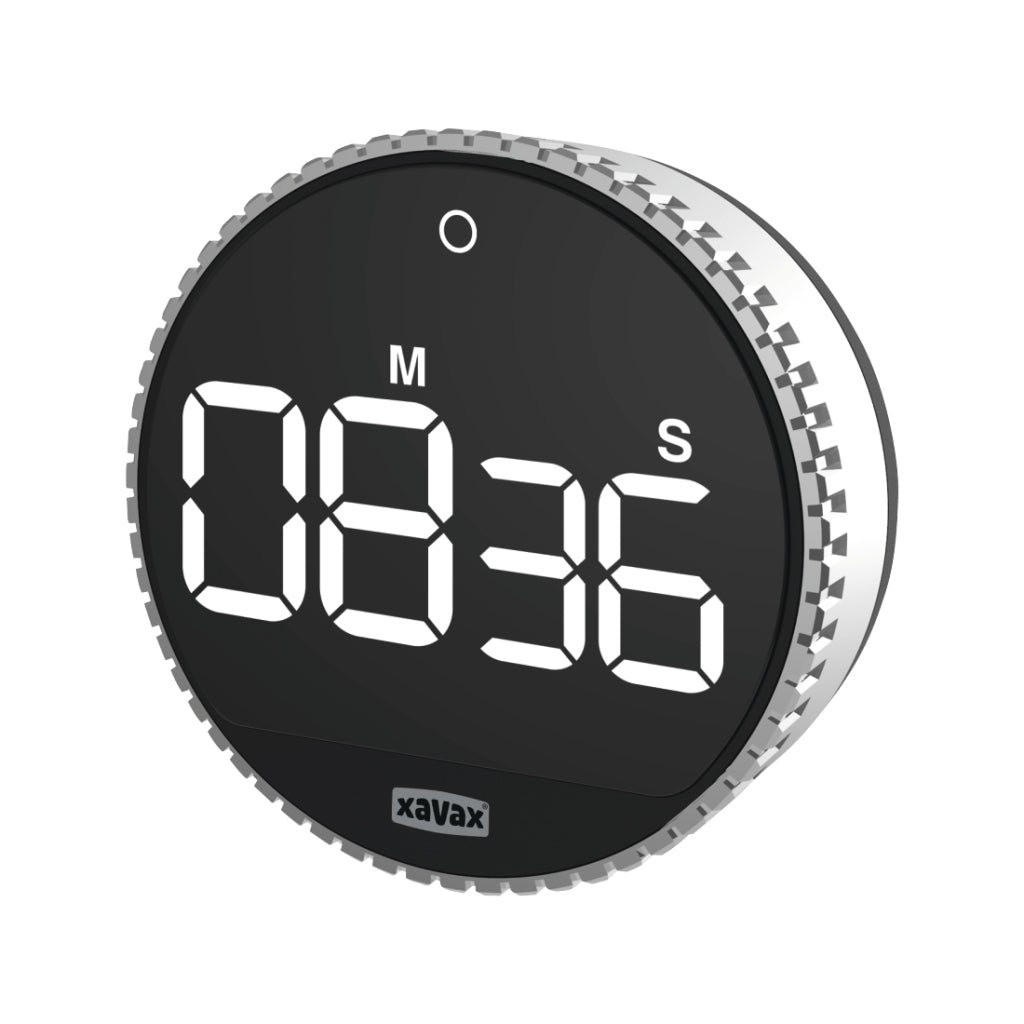 Xavax timer rotation digitaal zilver zwart