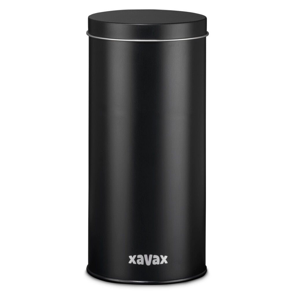 Xavax - Xavax koffiepad-blik voor bewaren van 20 senseo-pads etc. metaal zwart