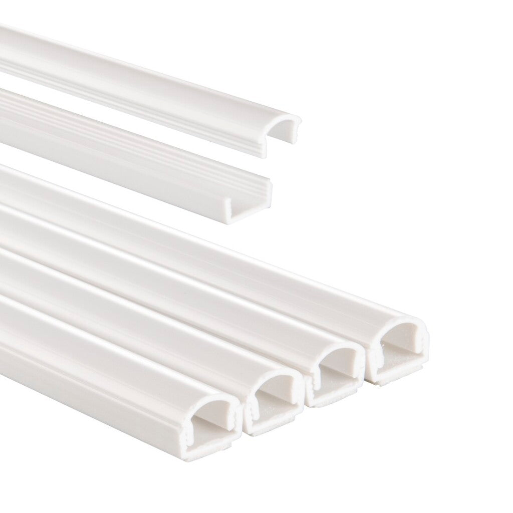Hama kabelgoot zelfklevend halfrond 100x1.1x1 cm 4 stuks pvc wit