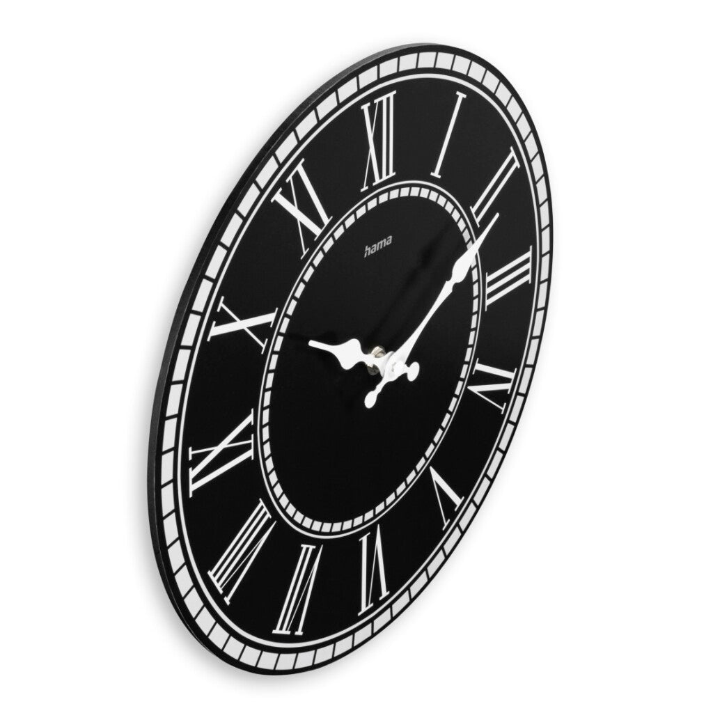 Hama - Hama wandklok rab vintage tikt niet 30 cm zwart/wit/mdf