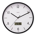Hama dcf wandklok lanzarote tikt niet + thermometer en hygrometer 35 cm zwart wit