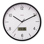 Hama dcf wandklok lanzarote tikt niet + thermometer en hygrometer 35 cm zwart wit