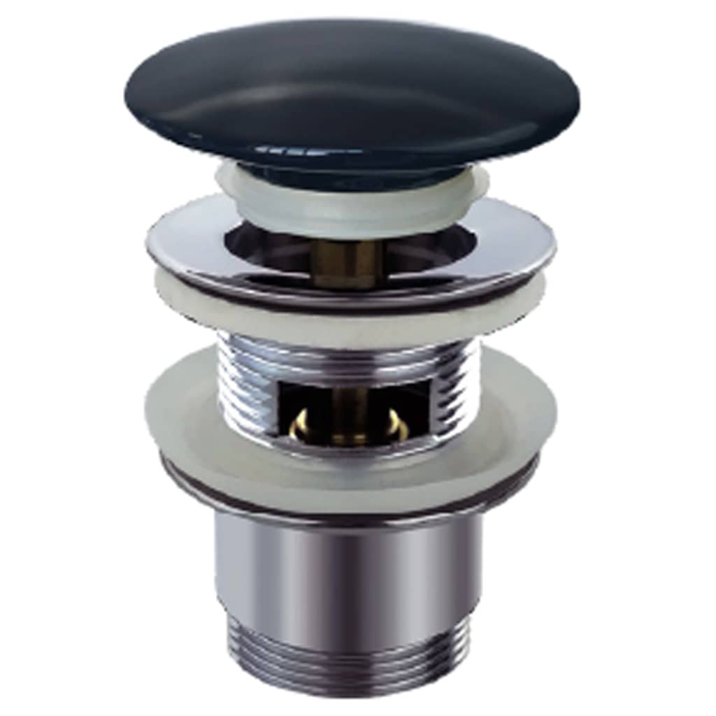 Schutte design clic-clac waste | met overloop | 1 ¼“ x 65 mm| mat zwart - 98807420 98807420