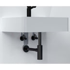 Schutte design hoekstopkraan van messing | 1 2 x 3 8 of 10 mm | met rozet| mat zwart - 98166120 - 98166120