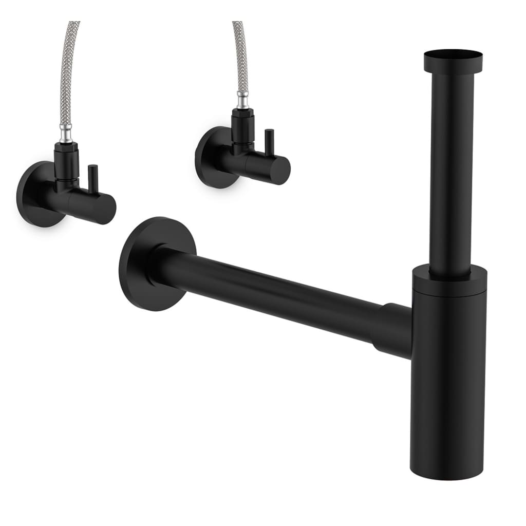Schütte schutte design wastafel fontein sifon | 5 4 x 32mm | mat zwart - 98166220 - 98166220