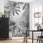 Komar fotobehang lac tropical black white 200x270 cm