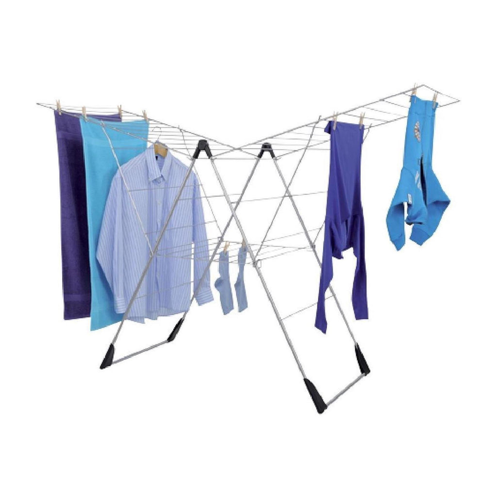 Tomado-metaltex vento 25 droogrek 133x109x58 cm zilver 25m drooglengte