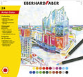 Eberhard faber ef-516124 kleurpotloden metaaletui a 24 stuks