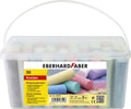 Eberhard faber stoepkrijt - 50 stuks - in plastic bak - assorti - ef-526550