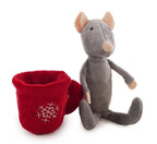 Rosewood muis in theekopje pluche