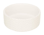 Trixie - voerbak / drinkbak wave keramiek wit