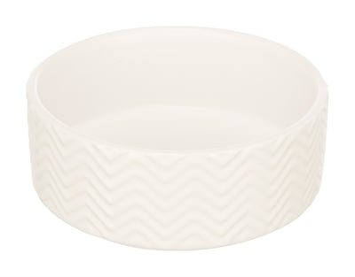 Trixie - voerbak / drinkbak wave keramiek wit