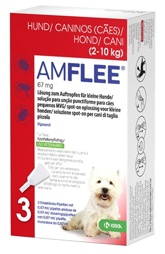 Krka Amflee tache sur un chien