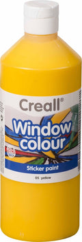 Creall raamverf geel - glasverf 500ml voor kinderen en volwassenen.
