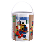 Marionette - Marionette wooden toys houten speelgoed-blokken - vanaf 2 jaar - 100 stuks - in opbergton - rood-geel-groen-blauw