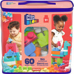 Mega bloks fischer price first builders blokkentas 60 stuks roze