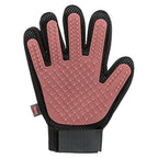 Trixie vachtverzorgingshandschoen mesh-materiaal tpr roze zwart