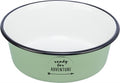 Trixie - voerbak drinkbak emaille / rvs groen