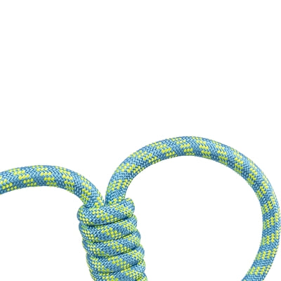 Trixie aquatoy touw trekspeeltje ringen polyester geel groen