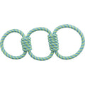 Trixie aquatoy touw trekspeeltje ringen polyester geel groen