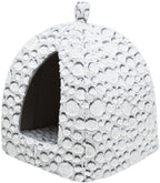 Trixie Kattenmand iglo mila pluche wit grijs