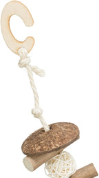 Trixie knabbelschommel kokosnoot hout rotan