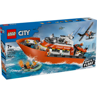 LEGO - city exploration - kustwacht reddingsboot - met helikopter