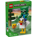LEGO - ® minecraft® kipberijder bouwspeelgoed - gamingdecoratie met babyzombie kip en kuiken - cadeautip voor jongens en meisjes vanaf 9 jaar - 21582