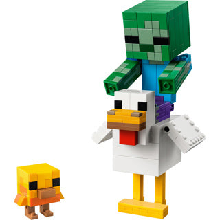 LEGO - ® minecraft® kipberijder bouwspeelgoed - gamingdecoratie met babyzombie kip en kuiken - cadeautip voor jongens en meisjes vanaf 9 jaar - 21582
