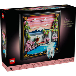 Lego ® art landschap met japanse kersenbloesems wanddecoratie - 31218