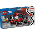 LEGO - city f1 pitstop en pitcrew met ferrari auto - 60443