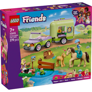 LEGO - friends 42695 trailer met paard en veulen