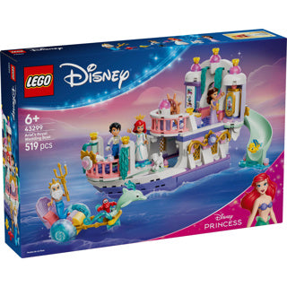 LEGO - ǀ disney princess ariëls koninklijke trouwboot bouwpakket voor kinderen met 7 poppetjes 43299