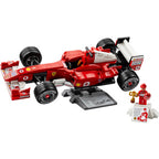 Lego icons ferrari f2004 en michael schumacher model auto bouwpakket voor volwassenen en decoratie 11375