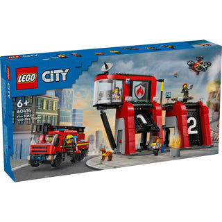 LEGO - city brandweerkazerne en brandweerauto - 60414