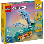 LEGO - ® creator 3in1 zeedieren: prachtige dolfijnen - bouw om tot een zeepaardje of krab - 31385