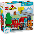 Lego duplo - brandweertruck - inclusief slang en brandweerman