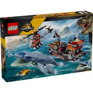 LEGO - jurassic world mosasaurus bootaanval dinosaurus speelgoed voor kinderen 77983
