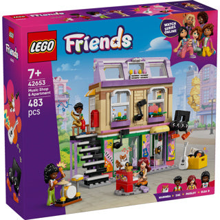 LEGO - friends muziekwinkel en appartement bouwpakket voor kinderen - 42653