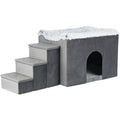 Trixie - hondenmand - huis - harvey - met trap - grijs - wit - 119x50x47 cm