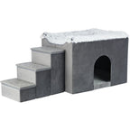 Trixie - hondenmand - huis - harvey - met trap - grijs - wit - 119x50x47 cm