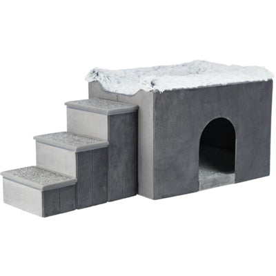 Trixie - hondenmand - huis - harvey - met trap - grijs - wit - 119x50x47 cm