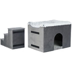 Trixie - hondenmand - huis - harvey - met trap - grijs - wit - 119x50x47 cm